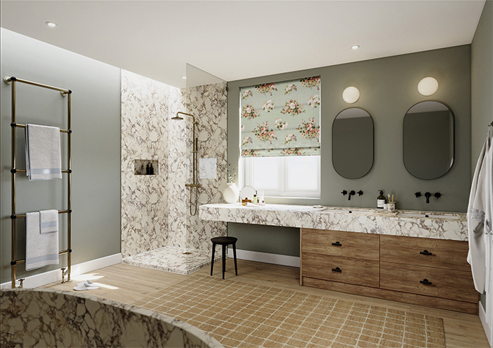 Laura Ashley Rosemore, Sage - Roman Blind - Image 6